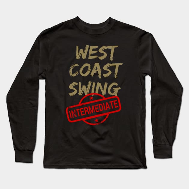 West Coast Swing Intermediate WCS Long Sleeve T-Shirt by echopark12